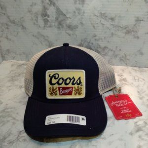 American Needle Coors Banquet Ivory Navy Baseball Cap
